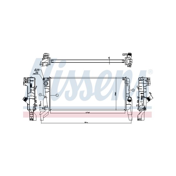 Kylare, motorkylning Nissens 606246 NISSENS