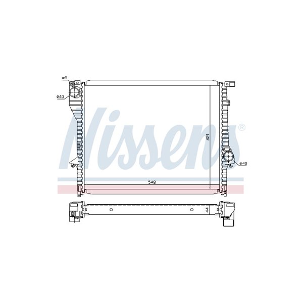 Kylare, motorkylning Nissens 60638 NISSENS