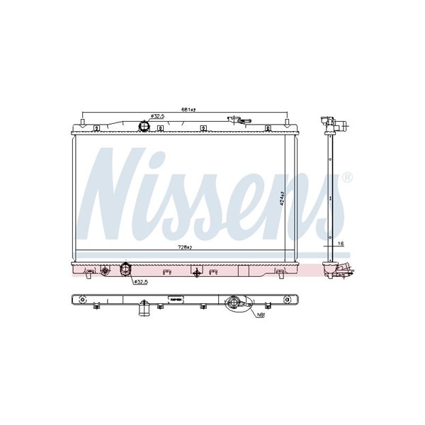 Kylare, motorkylning Nissens 606444 NISSENS