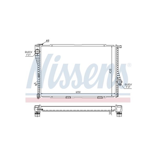 Kylare, motorkylning Nissens 60648A NISSENS