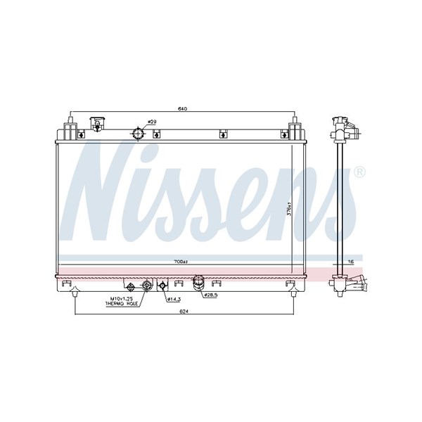 Kylare, motorkylning Nissens 606519 NISSENS