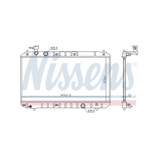 Kylare, motorkylning Nissens 606666 NISSENS Kylare, motorkylning Nissens 606666 NISSENS