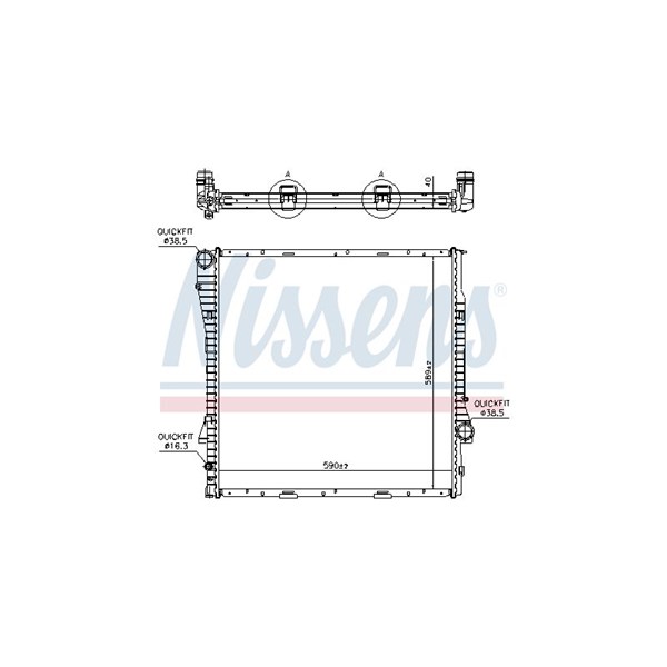 Kylare, motorkylning Nissens 60787A NISSENS