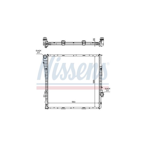 Kylare, motorkylning Nissens 60789A NISSENS