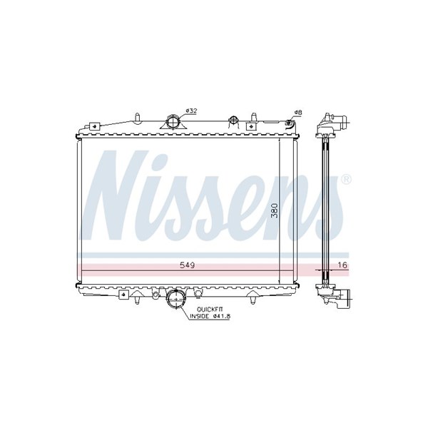 Kylare, motorkylning Nissens 61291A NISSENS