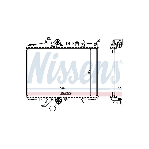 Kylare, motorkylning Nissens 61295A NISSENS