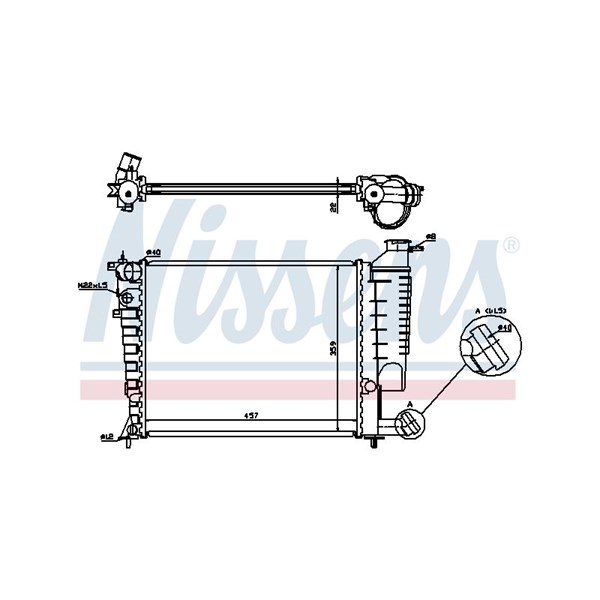 Kylare, motorkylning Nissens 613671 NISSENS Kylare, motorkylning Nissens 613671 NISSENS