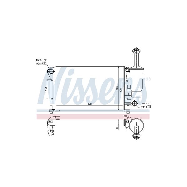 Kylare, motorkylning Nissens 617845 NISSENS
