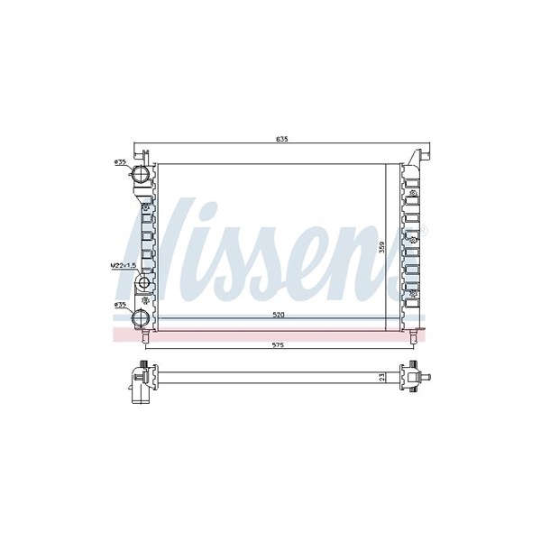 Kylare, motorkylning Nissens 61802 NISSENS