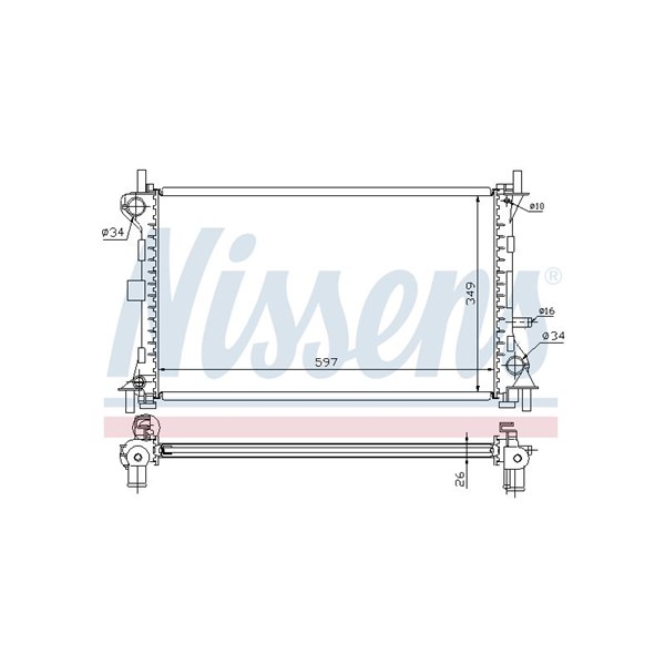 Kylare, motorkylning Nissens 62073A NISSENS