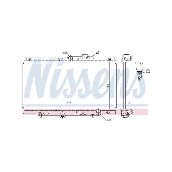 Kylare, motorkylning Nissens 62258 NISSENS