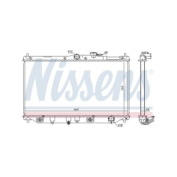 Kylare, motorkylning Nissens 622831 NISSENS