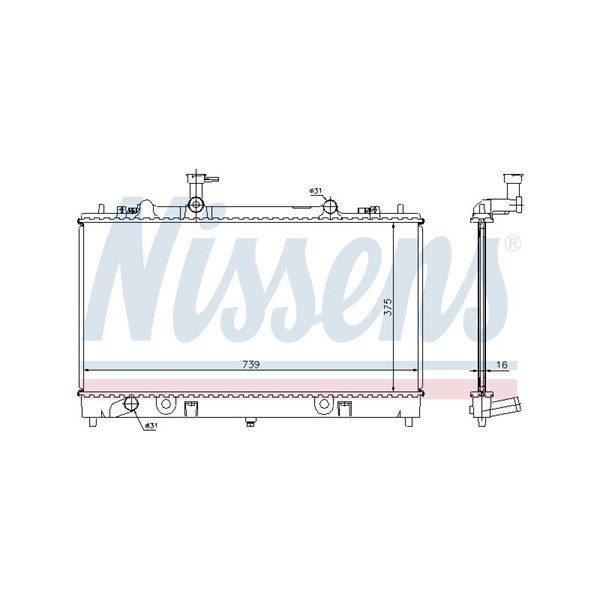 Kylare, motorkylning Nissens 62466A NISSENS
