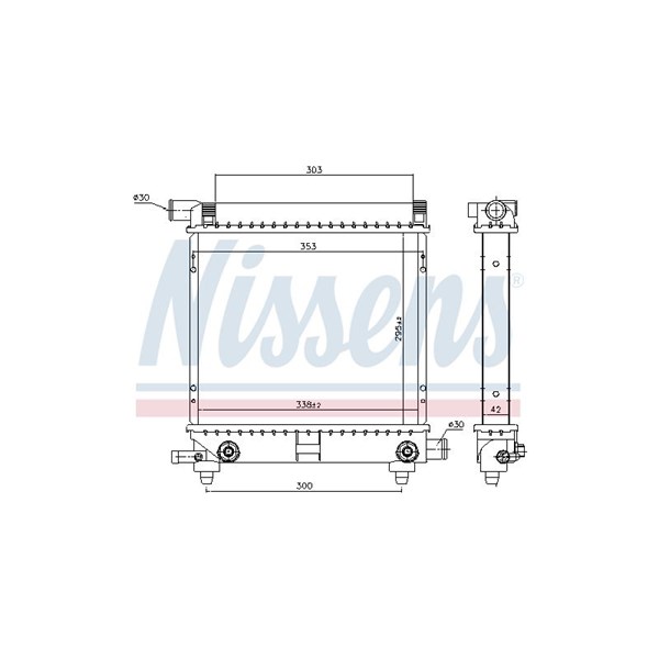 Kylare, motorkylning Nissens 62550 NISSENS