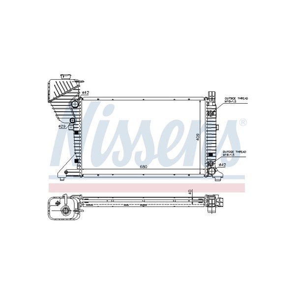 Kylare, motorkylning Nissens 62597A NISSENS