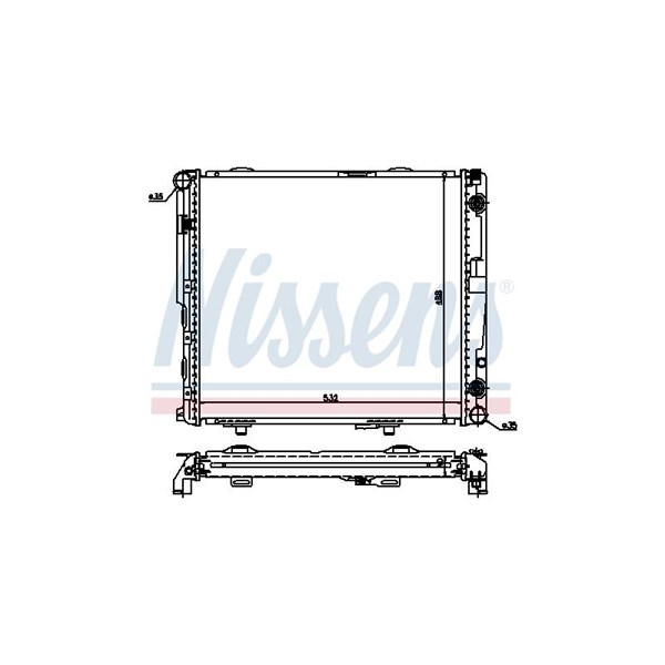 Kylare, motorkylning Nissens 62698A NISSENS