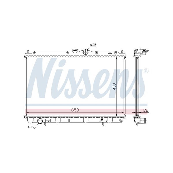 Kylare, motorkylning Nissens 62857A NISSENS