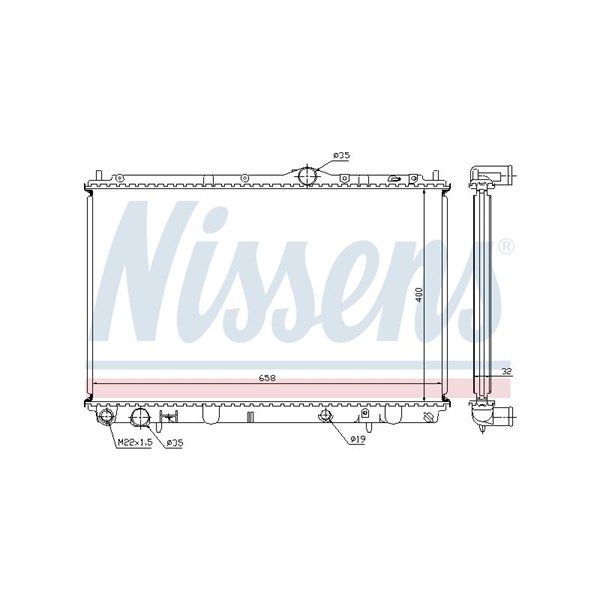 Kylare, motorkylning Nissens 62858A NISSENS