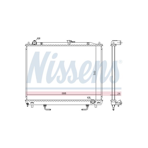Kylare, motorkylning Nissens 628959 NISSENS