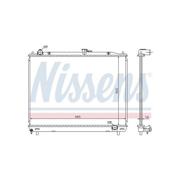 Kylare, motorkylning Nissens 628962 NISSENS