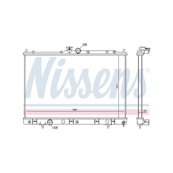 Kylare, motorkylning Nissens 628972 NISSENS