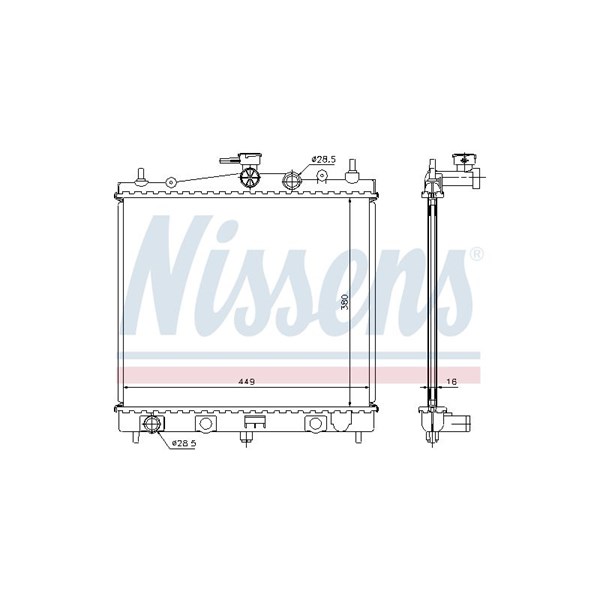 Kylare, motorkylning Nissens 62902A NISSENS