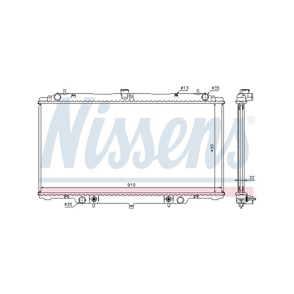Kylare, motorkylning Nissens 62953A NISSENS