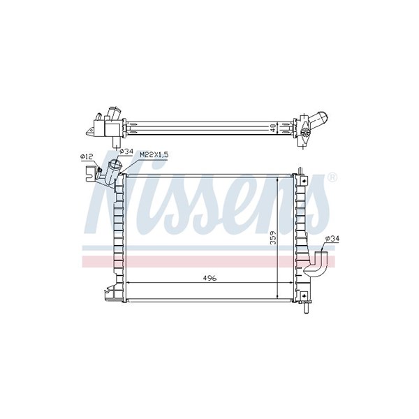 Kylare, motorkylning Nissens 63019A NISSENS