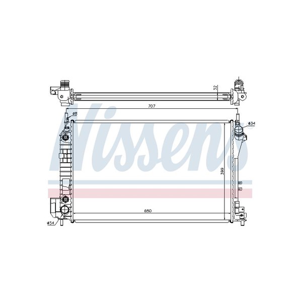 Kylare, motorkylning Nissens 63023A NISSENS