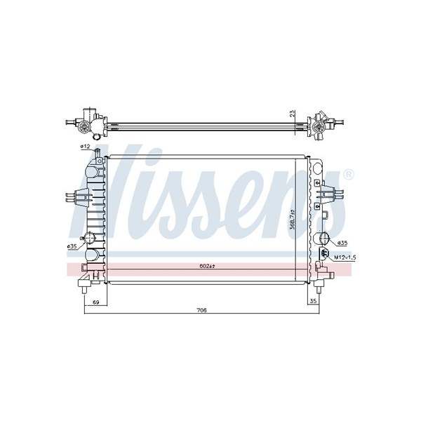 Kylare, motorkylning Nissens 63028A NISSENS
