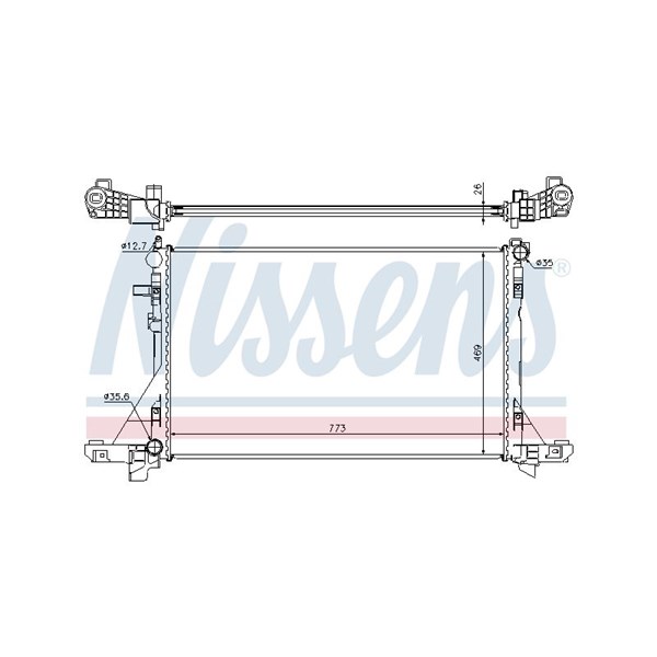 Kylare, motorkylning Nissens 630733 NISSENS