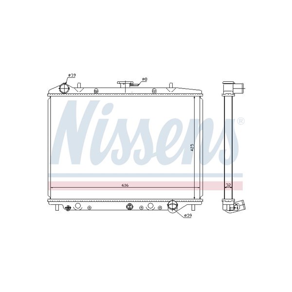 Kylare, motorkylning Nissens 630754 NISSENS Kylare, motorkylning Nissens 630754 NISSENS