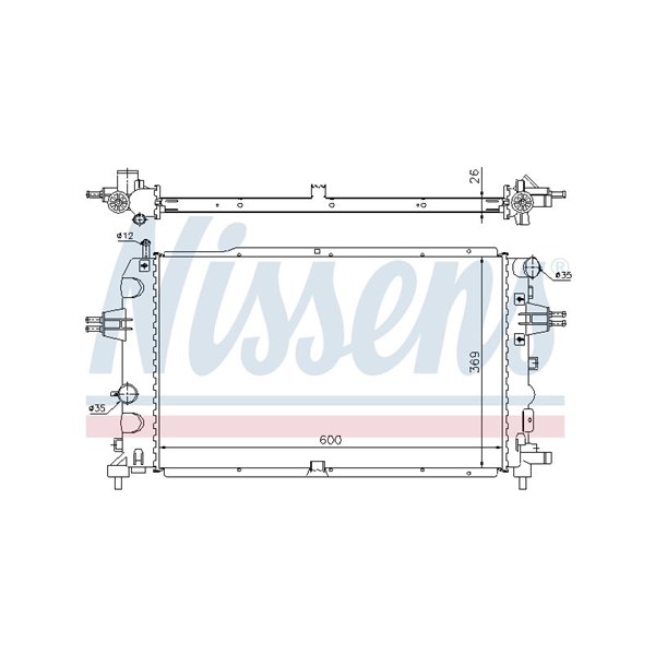 Kylare, motorkylning Nissens 63111A NISSENS