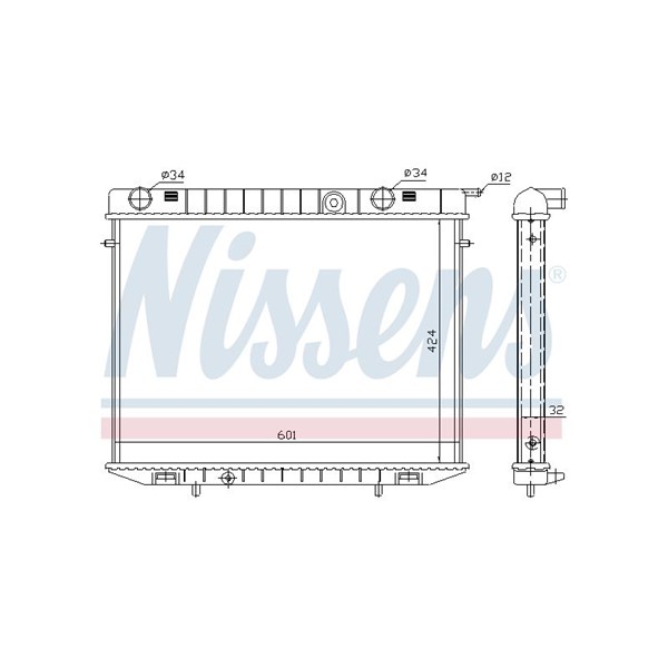 Kylare, motorkylning Nissens 63244 NISSENS