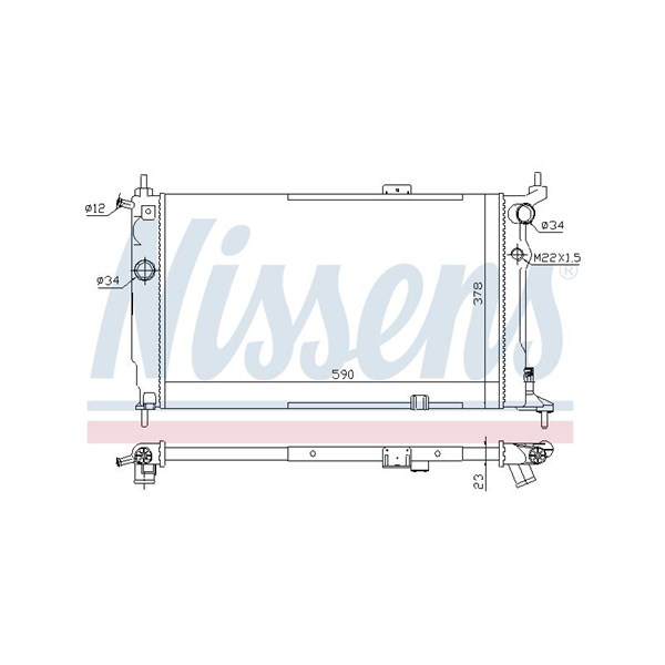 Kylare, motorkylning Nissens 63252A NISSENS