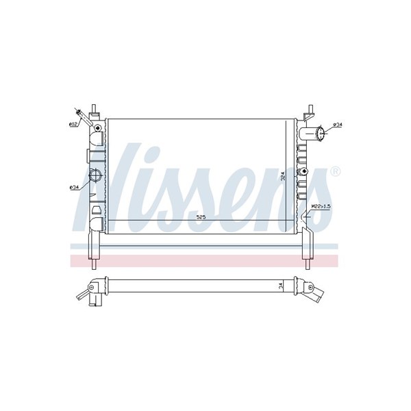 Kylare, motorkylning Nissens 632761 NISSENS