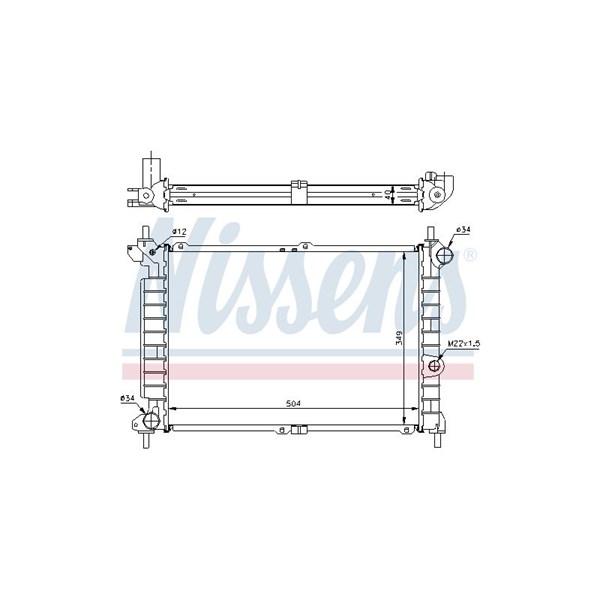 Kylare, motorkylning Nissens 63291A NISSENS