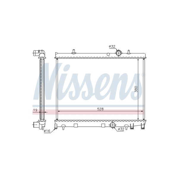 Kylare, motorkylning Nissens 63504 NISSENS