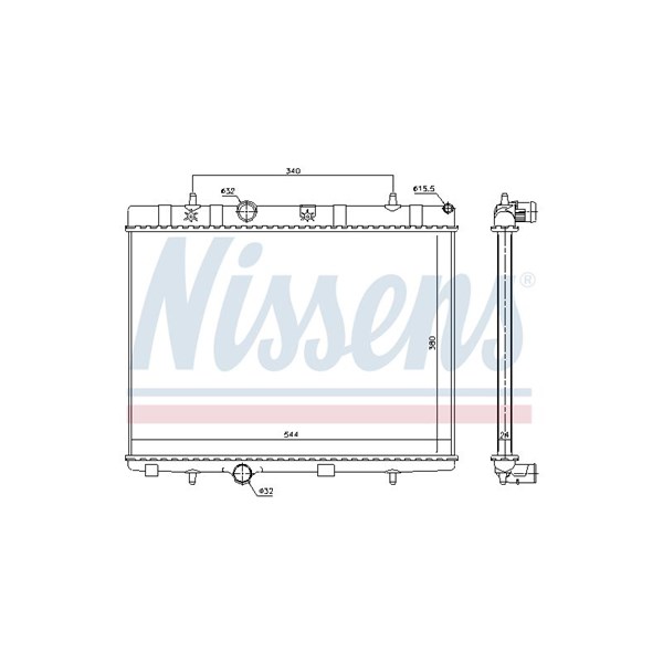 Kylare, motorkylning Nissens 636007 NISSENS