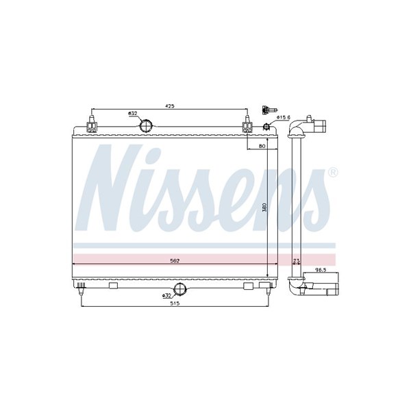 Kylare, motorkylning Nissens 636009 NISSENS