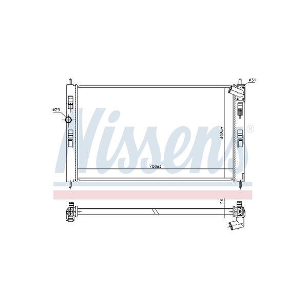 Kylare, motorkylning Nissens 636032 NISSENS