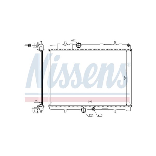 Kylare, motorkylning Nissens 63689A NISSENS