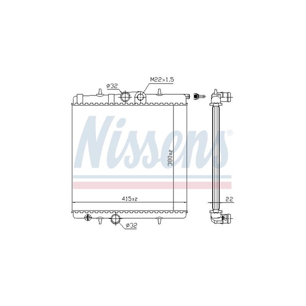 Kylare, motorkylning Nissens 63708A NISSENS