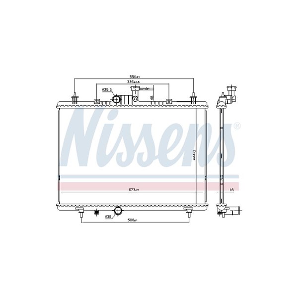 Kylare, motorkylning Nissens 637645 NISSENS