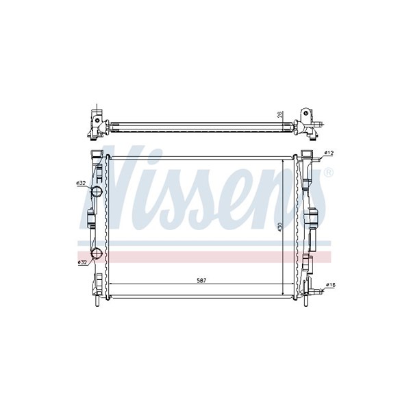 Kylare, motorkylning Nissens 63765A NISSENS