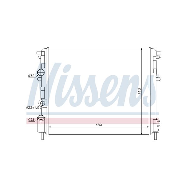 Kylare, motorkylning Nissens 63794 NISSENS