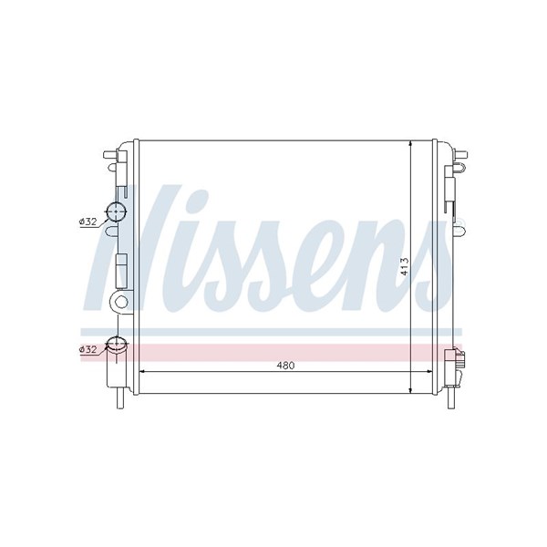 Kylare, motorkylning Nissens 63809 NISSENS