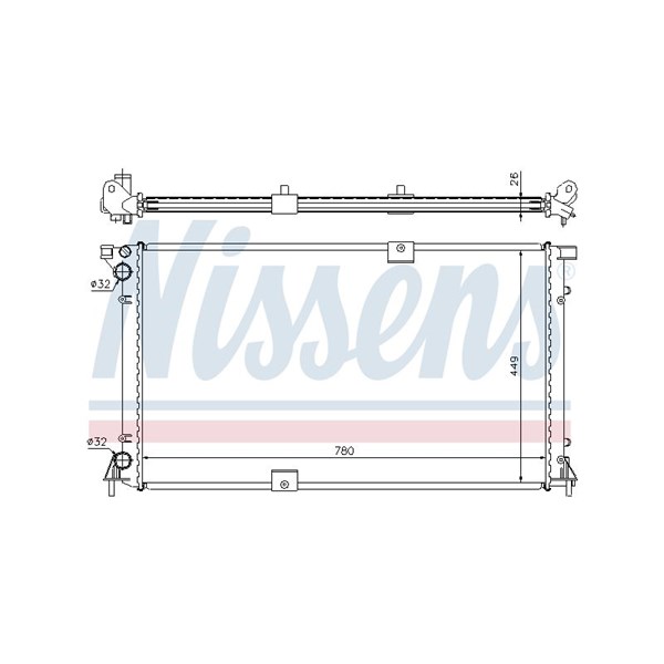 Kylare, motorkylning Nissens 63818A NISSENS