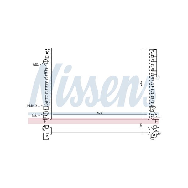 Kylare, motorkylning Nissens 63843A NISSENS