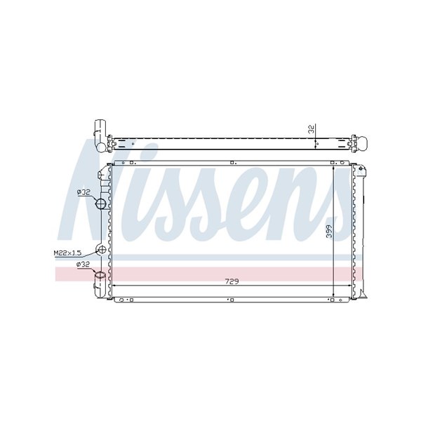 Kylare, motorkylning Nissens 63936A NISSENS